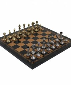 Jeu d'Échecs Cute Flowered - Échiquier en similicuir & Pièces en métal