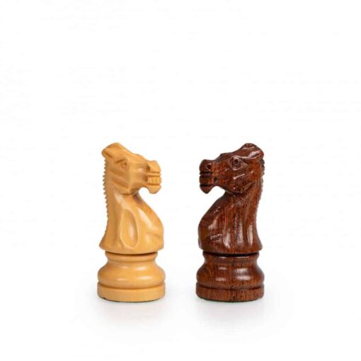 Jeu d'Échecs & Dames de voyage magnétique - Échiquier en bois & Pièces d'échecs et de dames en bois