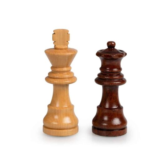 Jeu d'Échecs & Dames de voyage magnétique - Échiquier en bois & Pièces d'échecs et de dames en bois