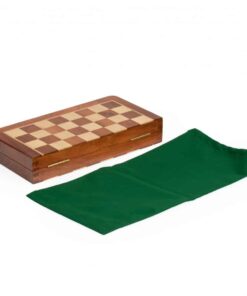 Jeu d'Échecs & Dames de voyage magnétique - Échiquier en bois & Pièces d'échecs et de dames en bois