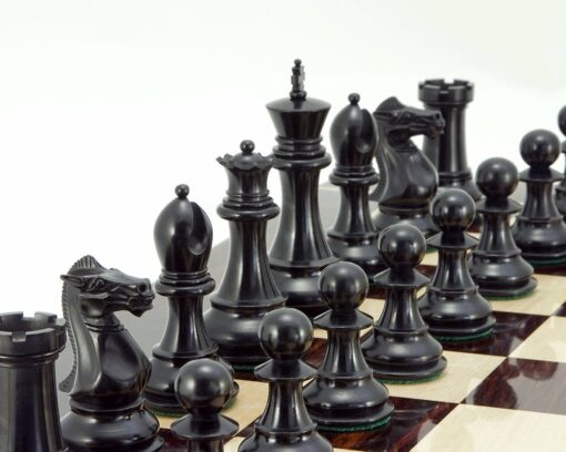 Jeu d'Échecs Staunton en Bois de Buis et d'Ébène séries Sandringham