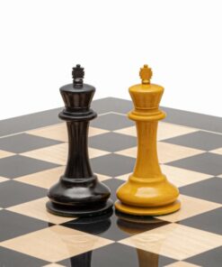 Jeu d'Échecs Harrwitz en Bois de Buis noir et Bois de Buis Vieilli