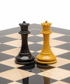 Jeu d'Échecs Harrwitz en Bois de Buis noir et Bois de Buis Vieilli