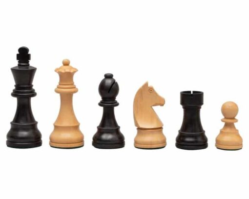 Jeu d'Échecs Down Head en Bois de Buis et Bois de Buis ébonisé