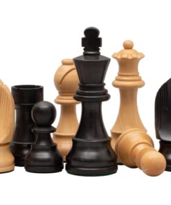 Jeu d'Échecs Down Head en Bois de Buis et Bois de Buis ébonisé