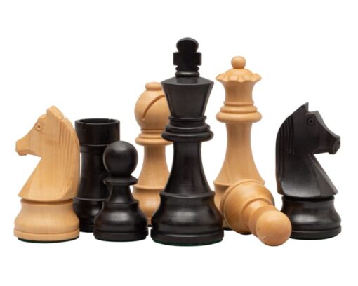 Jeu d'Échecs Down Head en Bois de Buis et Bois de Buis ébonisé