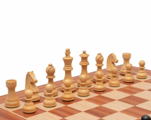 Jeu d'Échecs Down Head en Bois de Buis et Bois de Buis ébonisé