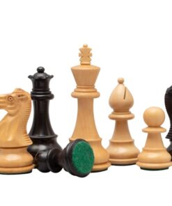 Jeu d'Échecs Staunton Classique en Bois de Buis et Bois de Buis ébonisé