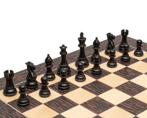 Jeu d'Échecs Staunton Classique en Bois de Buis et Bois de Buis ébonisé