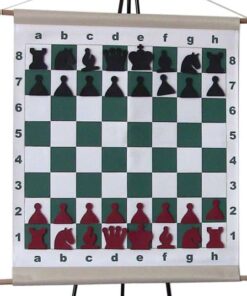 Jeu d'échec & Echiquier Ensemble d'échecs de démonstration magnétique à rouler 27 "(68 cm) - planche + morceaux + sac