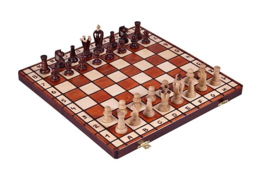 163-1-Ensemble-Galant-Jeu-Echecs-bois-Charme-Hêtre-Echiquier-Pliant-Bois